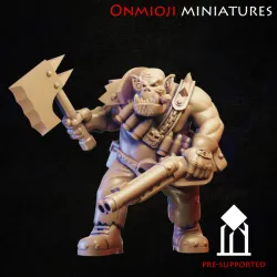 Ork with shotgun and axe