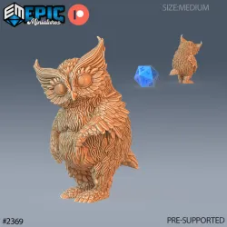Owlbear Baby / Owl Bear Hybrid / Wild Animal Beast / Forest Encounter