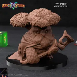 Owlkin Druid Miniature - Pre-Supported