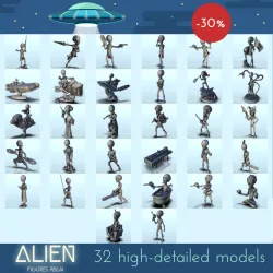 Pack of ALL alien figures - SF Warhordes ET extraterrest Confrontation
