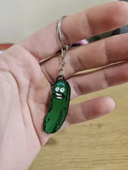 Pickle Rick Keychain