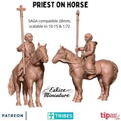 Priest on horse - 28mm