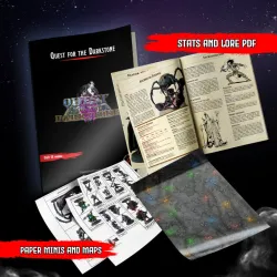 "Quest for the Darkstone": Monster Templates, Paper miniatures & Battle Map