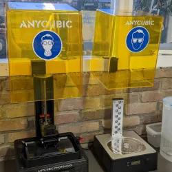 Resin printer cover hanger