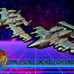 Retro Space orc Orchog fighter-bombers (8-10mm scale)