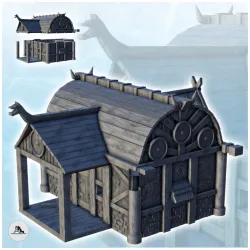 Scandinavian house with large canopy and ornaments (9) - Alkemy Lord of the Rings War of the Rose Warcrow Saga