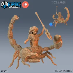 Scorpion Arachne Spear / Arachnid Human Hybrid / Female Poison Humanoid / Wild Southern Animal / African Encounter