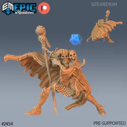 Skeleton Skull King Fighting / Undead Leader / Walking Dead / Evil Zombie Monarch / Graveyard Encounter