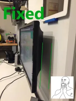 Tilted monitor wall mount rotation - vesa 100x100