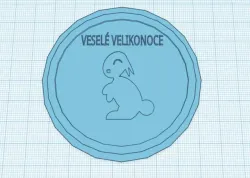 Velikonoční tácek pod skleničku - Easter coaster under the glass