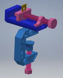 Vise for desk with clamp