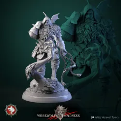 Waclaw the Werewolf Slayer 32mm and 75mm pre-supported