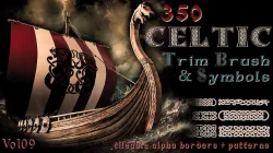 350 Celtic seamless ornament patterns and Symbols alpha - vol09 Texture