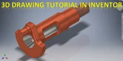 3D Drawing Model in Inventor || Inventor Tutorial for Beginners || Practice Drawing in Inventor 3D
