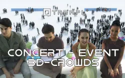 3D PEOPLE -CONCERT - EVENT - CROWDS- ULTIMATE SPEED SOLUTION Low-poly 3D model