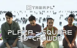 3D PEOPLE CROWDS -PLAZA SQUARE -  ULTIMATE SPEED SOLUTION   Low-poly 3D model