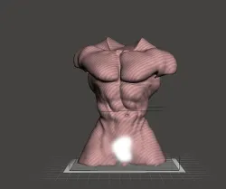 a Man Bust nude dick 3D print model