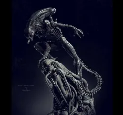 Alien Statue Fanart 3D print model