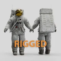 Apollo 11 A7L Spacesuit Rigged Low-poly 3D model