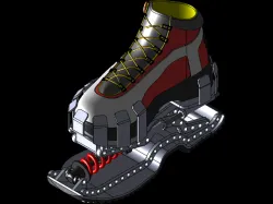 Articulating and Impact Absorbing Suspension Shoe Adapter