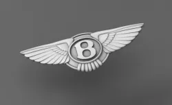 bentley badge with wings 3D print model