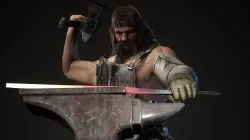 Blacksmith Low-poly 3D model