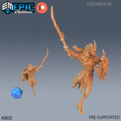 Blood Paladin Attacking / Undead Warrior / Vampire Lord / Evil Bat Knight / Dracula Encounter
