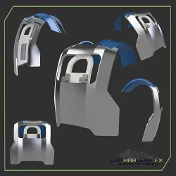 Bo Katan and Koska Reeves Back Plate The Mandalorian Cosplay 3D print model