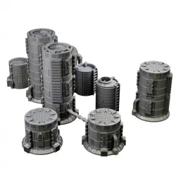 Chemical Factory Vats Walkways And Storage Tank Sci Fi Terrain