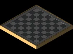Chess pieces and board