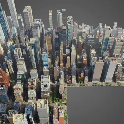 City C1 Low-poly 3D model