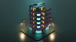Cyberpunk Apartment Low-poly 3D model