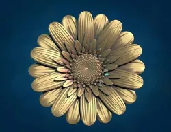 Daisy Gerbera Flower 3D print model