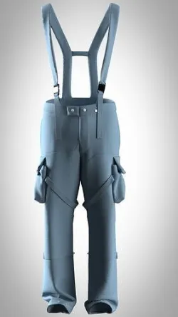 Denim Ski Pant 3D model