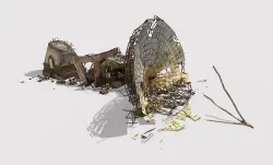 Destroyed Radar-Satellite Dish 3D model