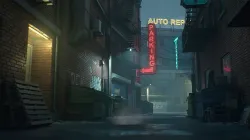 Downtown Alley Low-poly 3D model