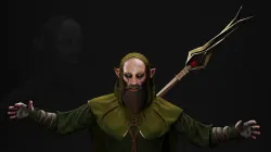 Druide chess game Low-poly 3D model