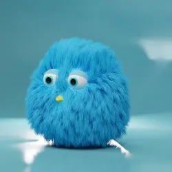 Fluffy Bird Character 3D model