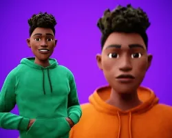 Free Cartoon boy character rigged Free low-poly 3D model
