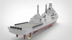 Frigate Type 0 Low-poly 3D model