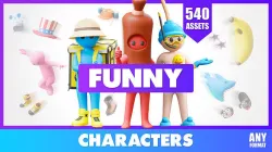 Funny Characters - Asset Pack by ithappy Low-poly 3D model