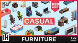 Furniture Casual - Asset Pack by ithappy Low-poly 3D model