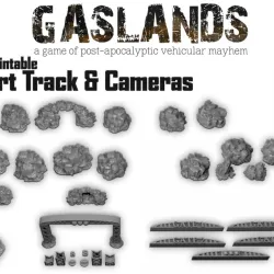 Gaslands Desert Track & Cameras - 3d Printable