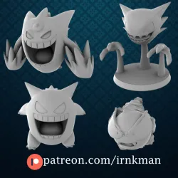 Gastly / Haunter / Gengar / Mega Gengar (Pokemon 35mm True Scale Series)