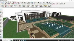 Gate house landscape 3d model 3D model