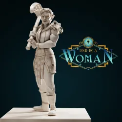 Half-Orc Fighter - Sanda - 28/32mm and 75mm