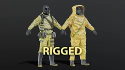 HAZMAT NBC Suit Rigged 3D model