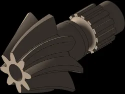 Helical bever gear