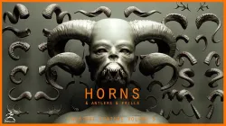 HORNS - 60 part IMM and VDM brush plus OBJs 3D model