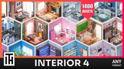 Interior 4 - Asset Pack by ithappy Low-poly 3D model